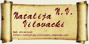 Natalija Vilovački vizit kartica